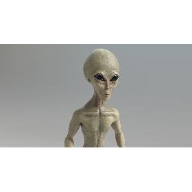 3D Grey Alien Animated